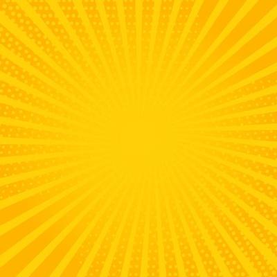 Stylish Yellow Comic Square Background With Dots Pattern