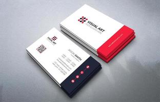 Simple Business Card in Black and Red vector