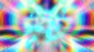 Abstract Rotating Rainbow Iridescent Neon Background video