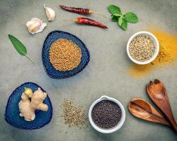 Various herbs and spices photo