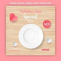 food social media post vector