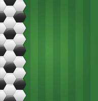 Soccer ball pattern with soccer field background vector