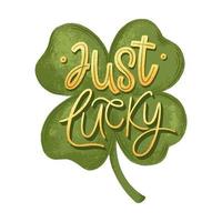 Just Lucky Clover vector