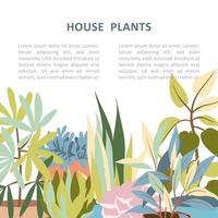 banner de plantas caseras vector