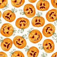 Cute pampkin seamless pattern vector