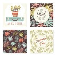 colección de tarjetas de verano vector