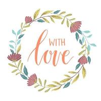 With love frame vector