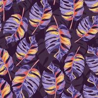 Seamless pattern with violet leaves