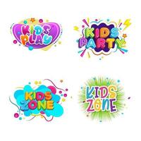 Kids Title Event Vector icon design