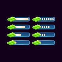 set of gui fantasy progress money bar for game ui asset elements vector illustration