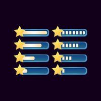 set of gui fantasy progress star bar for game ui asset elements vector illustration