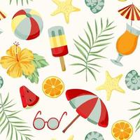 Summer seamless pattern vector