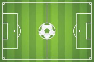 Soccer field with soccer ball background vector