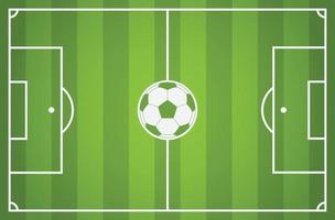 Soccer field with soccer ball background vector