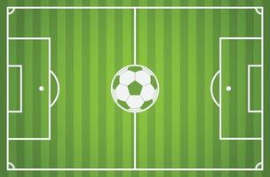 Soccer field with soccer ball background vector