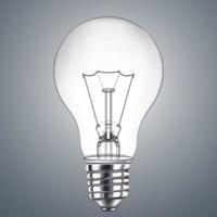 realistic bulb isolated on gray background. vector illustration.