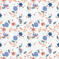 Contemporary floral seamless pattern vector