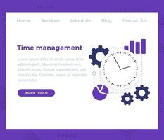 time management, website vector template.eps