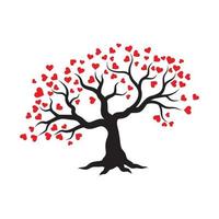 tree branch love vector ilustration design