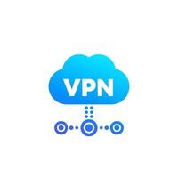 VPN vector icon with cloud.eps