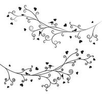 tree branch love vector ilustration design