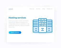 servicios de alojamiento, diseño de sitios web, plantilla de vector.eps vector