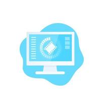 video editing software vector icon.eps