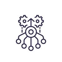 combined effort line icon, vector.eps vector