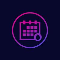 menstruation calendar, menstrual cycle vector icon.eps