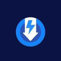 power consumption reduction icon, vector.eps vector