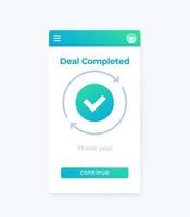 deal completed, vector mobile ui.eps