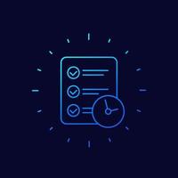 time management line icon, vector.eps vector