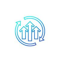 growth cycle icon, line vector.eps vector