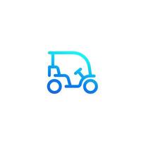 Golf cart line icon, vector.eps vector