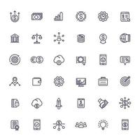 Venture capital, investments, start-up, hedge funds and finance line icons set.eps