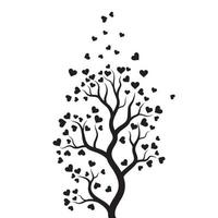 diseño de ilustración de vector de amor de rama de árbol