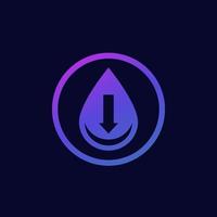 low water level vector icon.eps