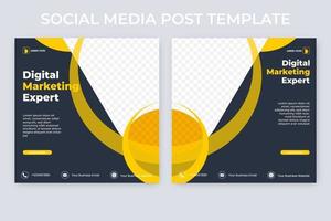 set of editable banner ads. Digital marketing social media post template vector