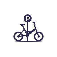 Icono de área de estacionamiento de bicicletas en white.eps