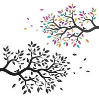 Tree branch vector ilustration design