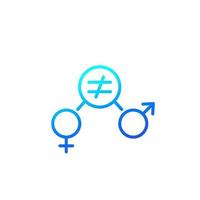 gender equity icon, outline vector.eps vector