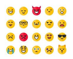 emoticonos, emoji iconos vectoriales set.eps vector