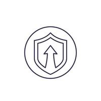 security increase icon, line vector.eps vector