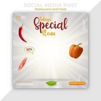 food or culinary banner ads design. editable social media post template vector