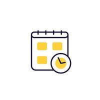 Schedule vector icon on white.eps