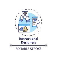 Instructional designers concept icon vector