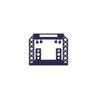 concert stage icon on white.eps vector