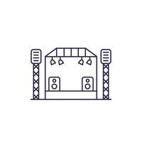 concert stage line vector icon.eps
