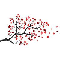 tree branch love vector ilustration design