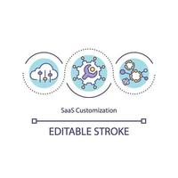 SaaS customization concept icon vector